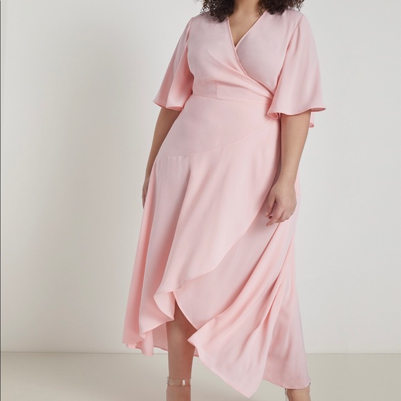 Pink Elegant Wrap dress - Picture 1 of 2